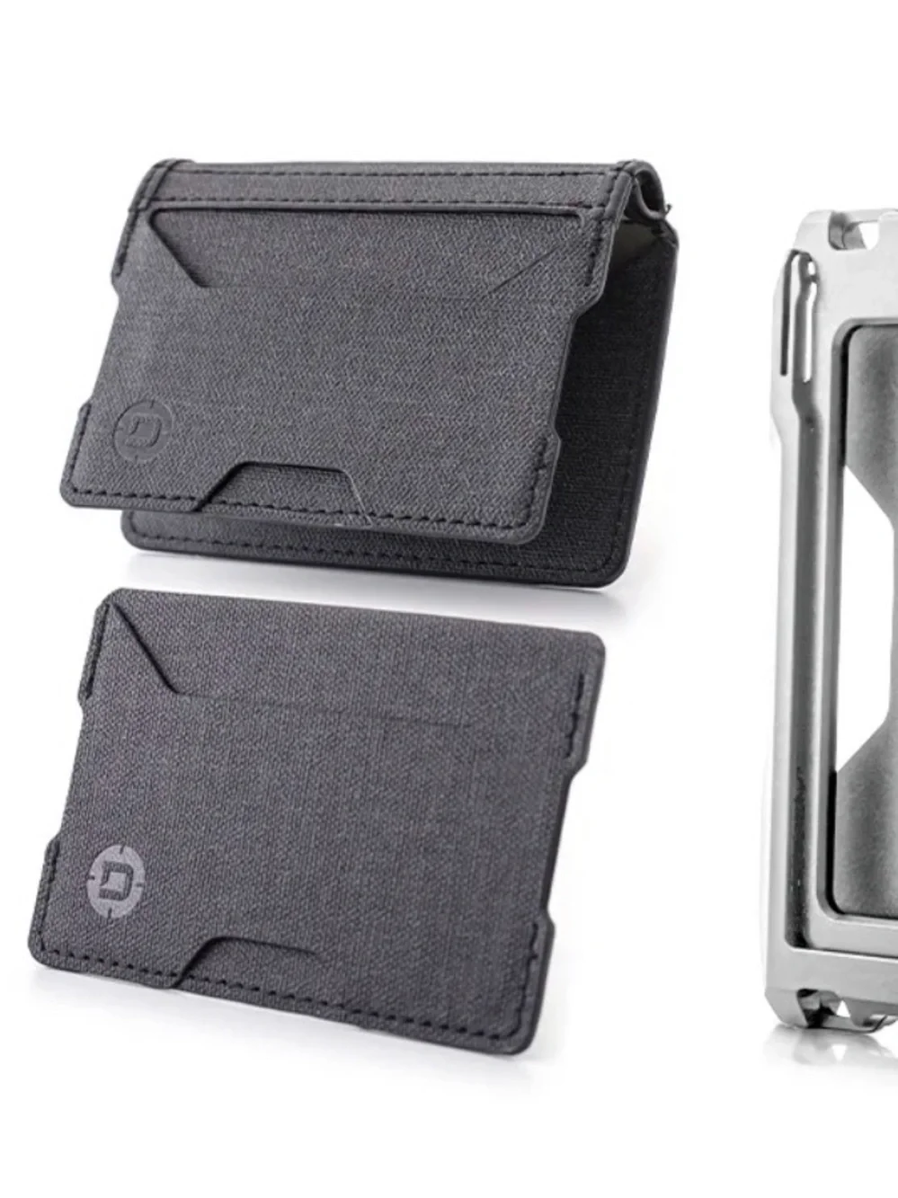 Dango A10 Adapt Tactical RFID Minimalist Wallet Bundle 3DTex Adapters Titanium